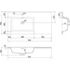 Praustuvas Mexen Otis, Left, 91 x 46,5 cm, Baltas matt