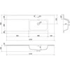 Praustuvas Mexen Otis, Right, 121 x 46,5 cm, Baltas glossy