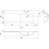 Praustuvas Mexen Otis, Right, 121 x 46,5 cm, Baltas matt