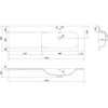 Praustuvas Mexen Vela, Right, 141 x 46,5 cm, Baltas glossy