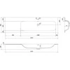 Praustuvas Mexen Vela, Right, 161 x 46,5 cm, Baltas glossy