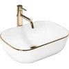 Praustuvas Rea Belinda, Baltas/Gold Edge