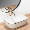 Praustuvas Rea Belinda, Baltas/Gold Edge