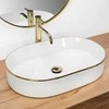 Praustuvas Rea Nadia 60, Baltas/Gold Edge