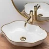 Praustuvas Rea Pearl, Baltas/Gold Edge