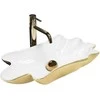 Praustuvas REA Sea Infinity Gold/Baltas su Click-Clack