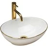 Praustuvas Rea Sofia, Baltas/Gold Edge