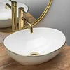Praustuvas Rea Sofia, Baltas/Gold Edge