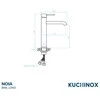 Praustuvo maišytuvas Kuchinox NOIA High, BNK_02NA, Chrome