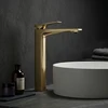 Praustuvo maišytuvas PREMIUM REA Prime High, Brushed Gold