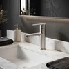Praustuvo maišytuvas REA Arcos Low, Brushed Nickel