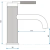 Praustuvo maišytuvas Rea Argon Low, Brushed Nickel