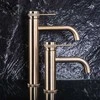 Praustuvo maišytuvas REA Lungo Grip Low, Brushed Gold