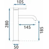 Praustuvo maišytuvas Rea Spot High, Brushed Nickel