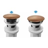 Praustuvo sifonas REA Flow su Click-Clack, Brushed Copper