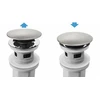 Praustuvo sifonas REA Flow su Click-Clack, Brushed Nickel