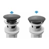 Praustuvo sifonas REA Flow su Click-Clack, Titanium