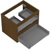 Praustuvo spintelės korpusas Mexen Box-A, 60 cm, 2 stalčiai, Nut