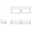 Praustuvo spintelės korpusas Mexen Box-A, 140 cm, 1 stalčius, Pilkas matt