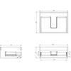 Praustuvo spintelės korpusas Mexen Box-A, 60 cm, 1 stalčius, Nut