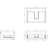 Praustuvo spintelės korpusas Mexen Box-A, 60 cm, 1 stalčius, Baltas matt