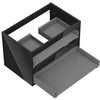 Praustuvo spintelės korpusas Mexen Box-A, 70 cm, 2 stalčiai, Juodas glossy