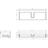 Praustuvo spintelės korpusas Mexen Box-A, 120 cm, 1 stalčius, Baltas matt
