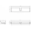 Praustuvo spintelės korpusas Mexen Box-A, 160 cm, 1 stalčius, Pilkas matt