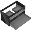 Praustuvo spintelės korpusas Mexen Box-A, 80 cm, 2 stalčiai, Juodas glossy