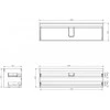 Praustuvo spintelės korpusas Mexen Box-A, 160 cm, 2 stalčiai, Baltas glossy