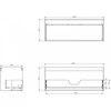 Praustuvo spintelės korpusas Mexen Box-A, 120 cm, 1 stalčius, Juodas glossy