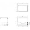 Praustuvo spintelės korpusas Mexen Box-A, 60 cm, 1 stalčius, Graphite matt