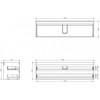 Praustuvo spintelės korpusas Mexen Box-A, 160 cm, 2 stalčiai, Juodas glossy