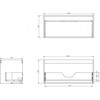 Praustuvo spintelės korpusas Mexen Box-A, 100 cm, 1 stalčius, Baltas matt