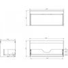 Praustuvo spintelės korpusas Mexen Box-A, 100 cm, 1 stalčius, Juodas matt