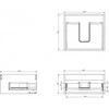 Praustuvo spintelės korpusas Mexen Box-A, 50 cm, 1 stalčius, Graphite matt