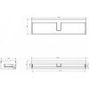 Praustuvo spintelės korpusas Mexen Box-A, 160 cm, 1 stalčius, Baltas glossy