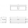 Praustuvo spintelės korpusas Mexen Box-A, 140 cm, 2 stalčiai, Baltas glossy