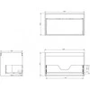 Praustuvo spintelės korpusas Mexen Box-A, 80 cm, 1 stalčius, Pilkas matt