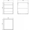 Praustuvo spintelės korpusas Mexen Box-A, 40 cm, Juodas matt