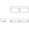 Praustuvo spintelės korpusas Mexen Box-A, 140 cm, 1 stalčius, Oak
