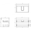 Praustuvo spintelės korpusas Mexen Box-A, 70 cm, 2 stalčiai, Baltas matt