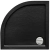 Pusapvalis dušo padėklas Besco Aron SlimLine Stone Effect New, 80 x 80 x 5,5 cm