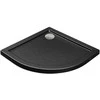 Pusapvalis dušo padėklas Besco Aron SlimLine Stone Effect New, 90 x 90 x 5,5 cm