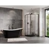 Pusapvalis dušo padėklas Besco Axim UltraSlim Stone Effect New, 80 x 80 x 4,5 cm