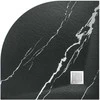 Pusapvalis dušo padėklas Besco Vexo Marble Juodas, 90 x 90 cm