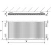 Radiatorius Mexen C21, 300 x 600 mm, šoninio pajungimo, 442 W, juodas