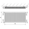 Radiatorius Mexen C22, 400 x 700 mm, 830 W, šoninio pajungimo, baltas