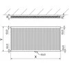 Radiatorius Mexen CC11, 300 x 700 mm, pajungimas iš apačios per vidurį, 342 W, antracito