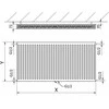 Radiatorius Mexen CC21, 900 x 1300 mm, pajungimas iš apačios per vidurį, 2309 W, juodas